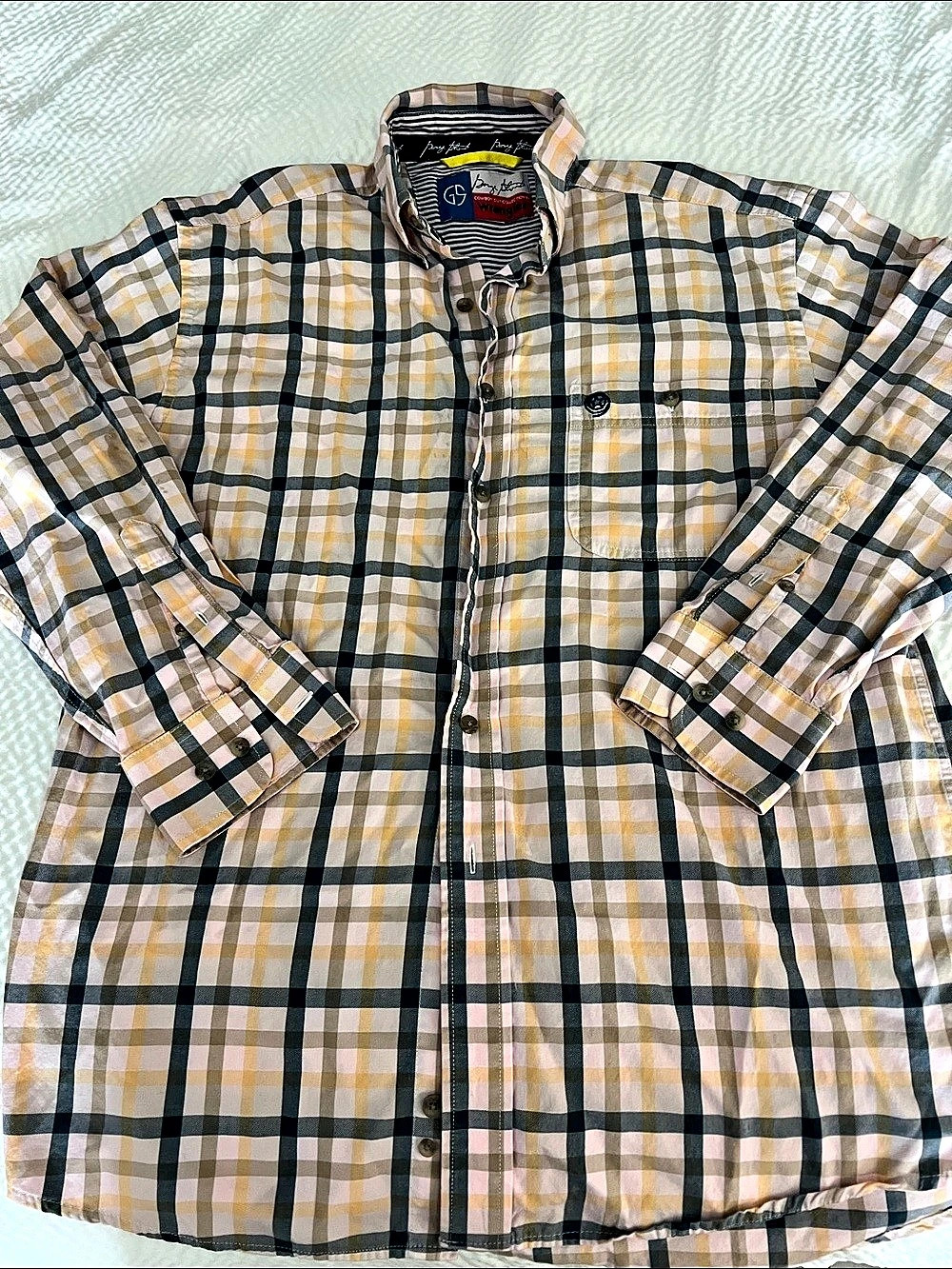 Wrangler George Strait Collection Plaid Long Sleeve Button-Down Shirt Plaid